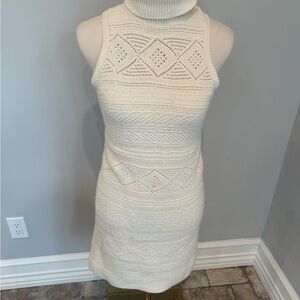 Ralph Lauren Cream Knit Over Knee Dress